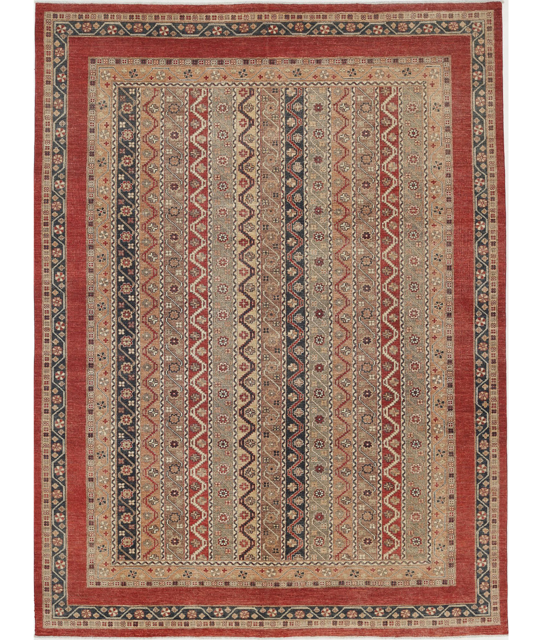 Shaal 8'11'' X 11'10'' Hand-Knotted Wool Rug 8'11'' x 11'10'' (268 X 355) / Red / Multi