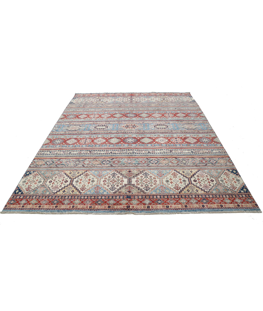 Shaal 7'10'' X 9'2'' Hand-Knotted Wool Rug 7'10'' x 9'2'' (235 X 275) / Multi / Multi