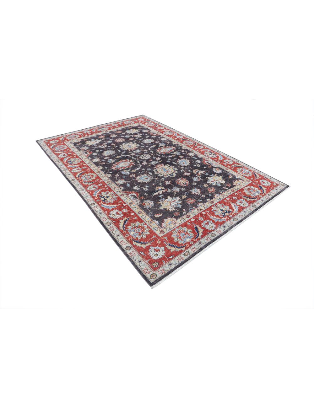 Sultanabad 6' 4" X 9' 2" Hand-Knotted Wool Rug 6' 4" X 9' 2" (193 X 279) / Brown / Red