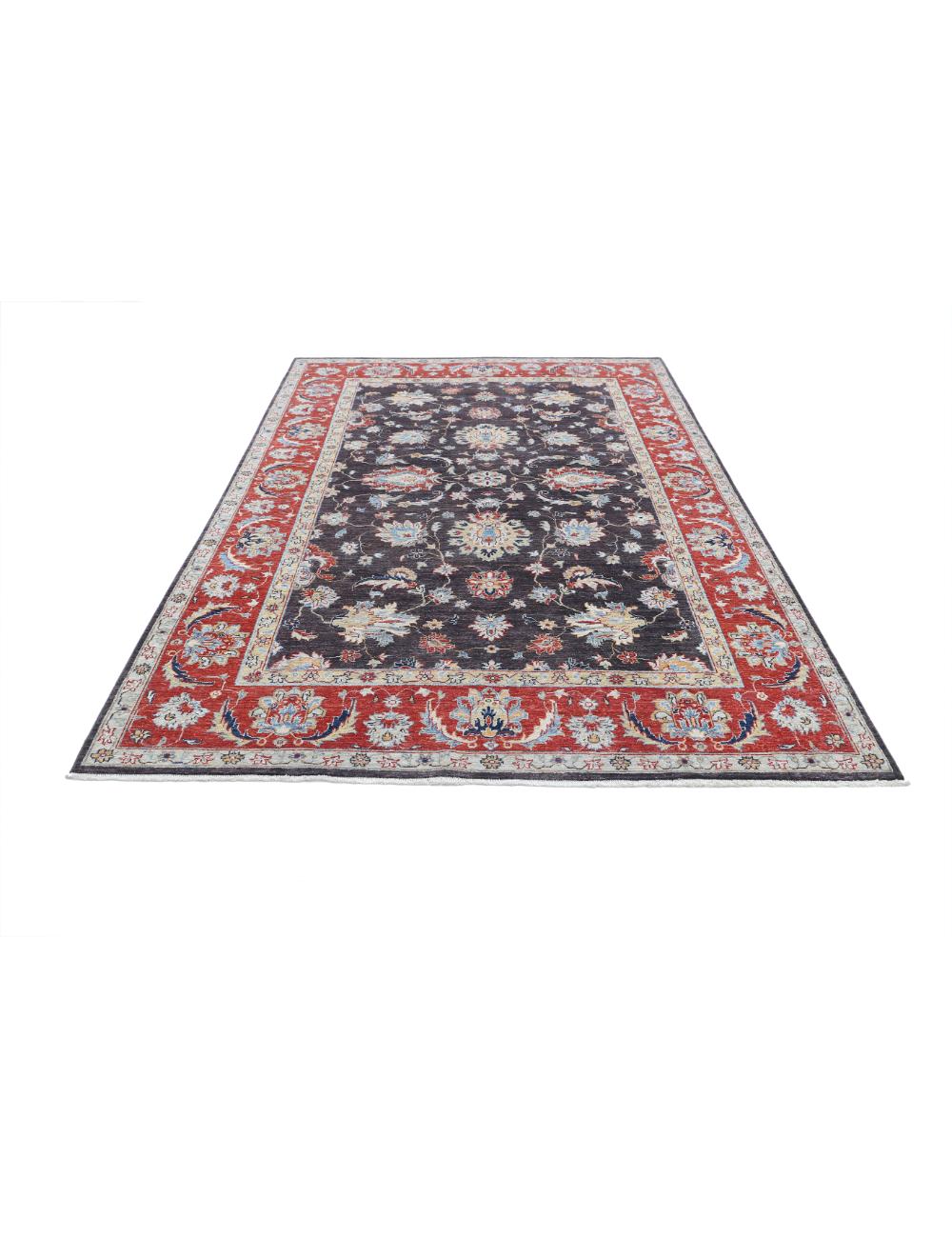 Sultanabad 6' 4" X 9' 2" Hand-Knotted Wool Rug 6' 4" X 9' 2" (193 X 279) / Brown / Red