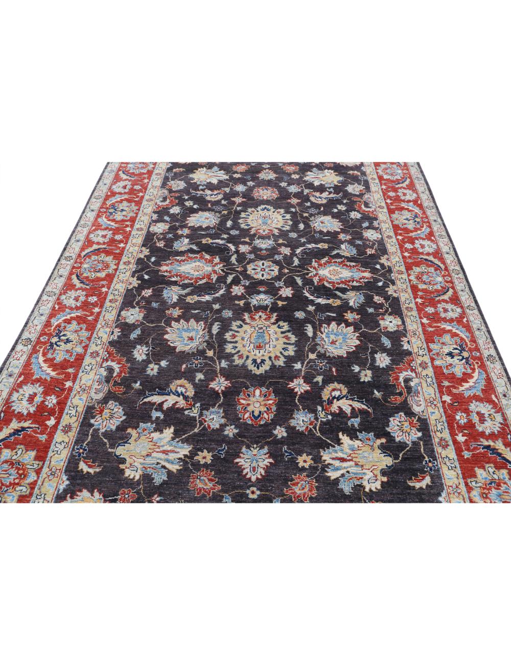 Sultanabad 6' 4" X 9' 2" Hand-Knotted Wool Rug 6' 4" X 9' 2" (193 X 279) / Brown / Red