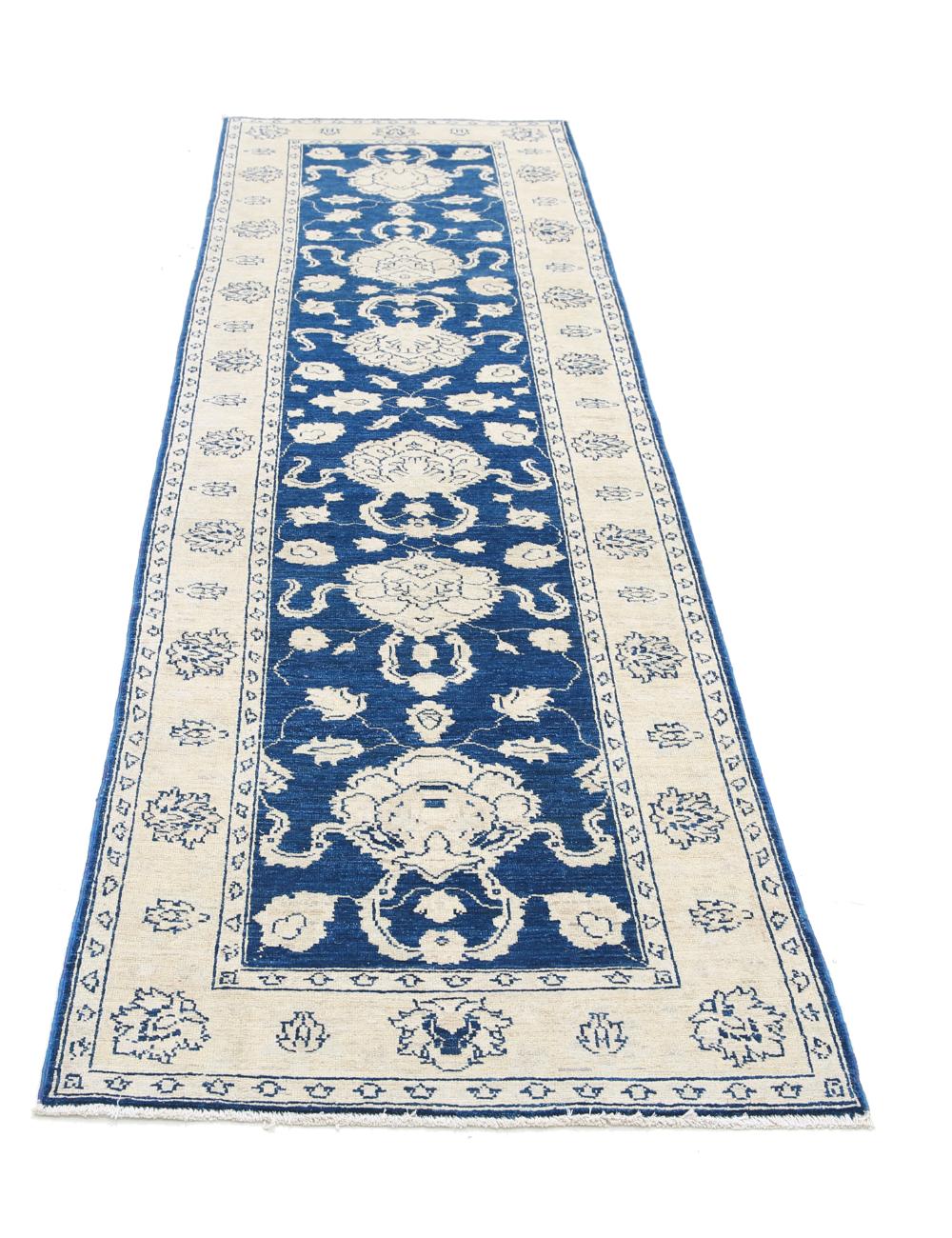 Sultanabad 2' 8" X 9' 9" Hand-Knotted Wool Rug 2' 8" X 9' 9" (81 X 297) / Blue / Ivory