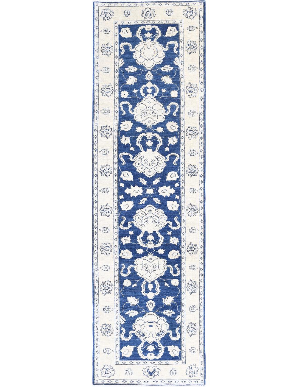 Sultanabad 2' 8" X 9' 9" Hand-Knotted Wool Rug 2' 8" X 9' 9" (81 X 297) / Blue / Ivory