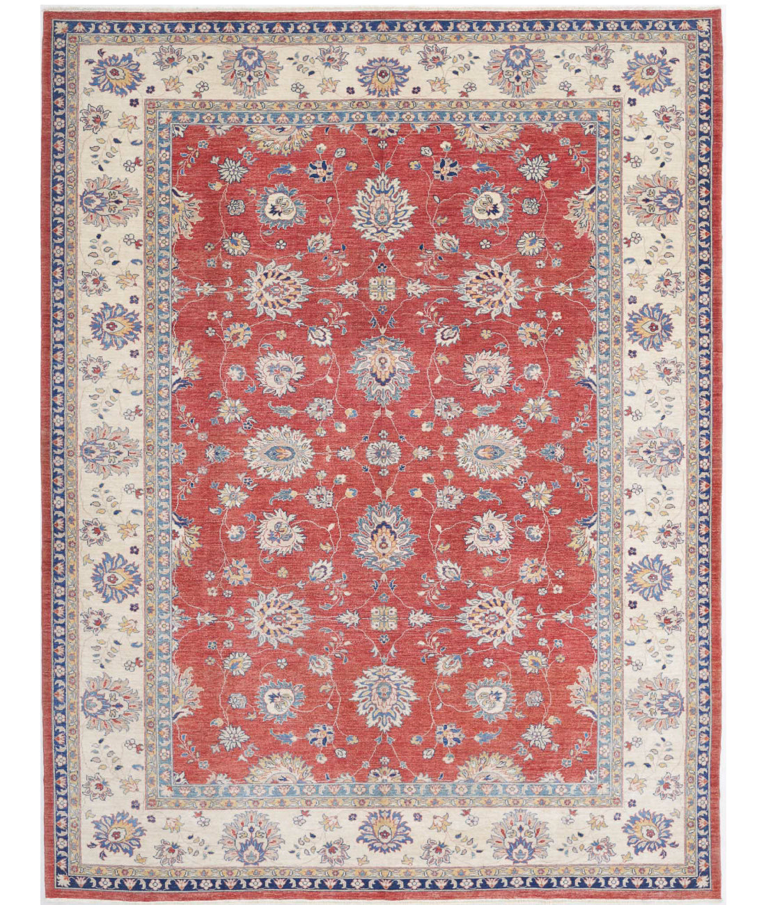 Sultanabad 9'2'' X 11'10'' Hand-Knotted Wool Rug 9'2'' x 11'10'' (275 X 355) / Red / Ivory