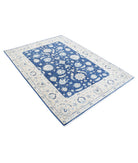 Sultanabad 4'9'' X 6'7'' Hand-Knotted Wool Rug 4'9'' x 6'7'' (143 X 198) / Blue / Ivory