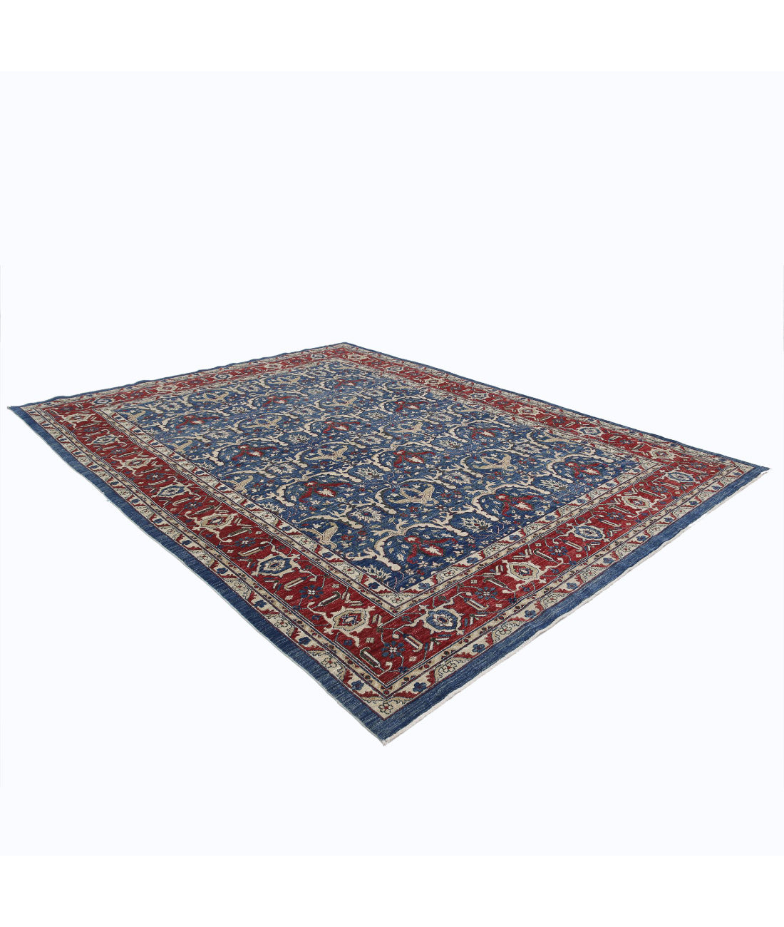 Sultanabad 8'11'' X 11'8'' Hand-Knotted Wool Rug 8'11'' x 11'8'' (268 X 350) / Red / Blue