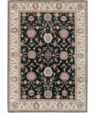 Sultanabad 5'11'' X 8'4'' Hand-Knotted Wool Rug 5'11'' x 8'4'' (178 X 250) / Ivory / Black