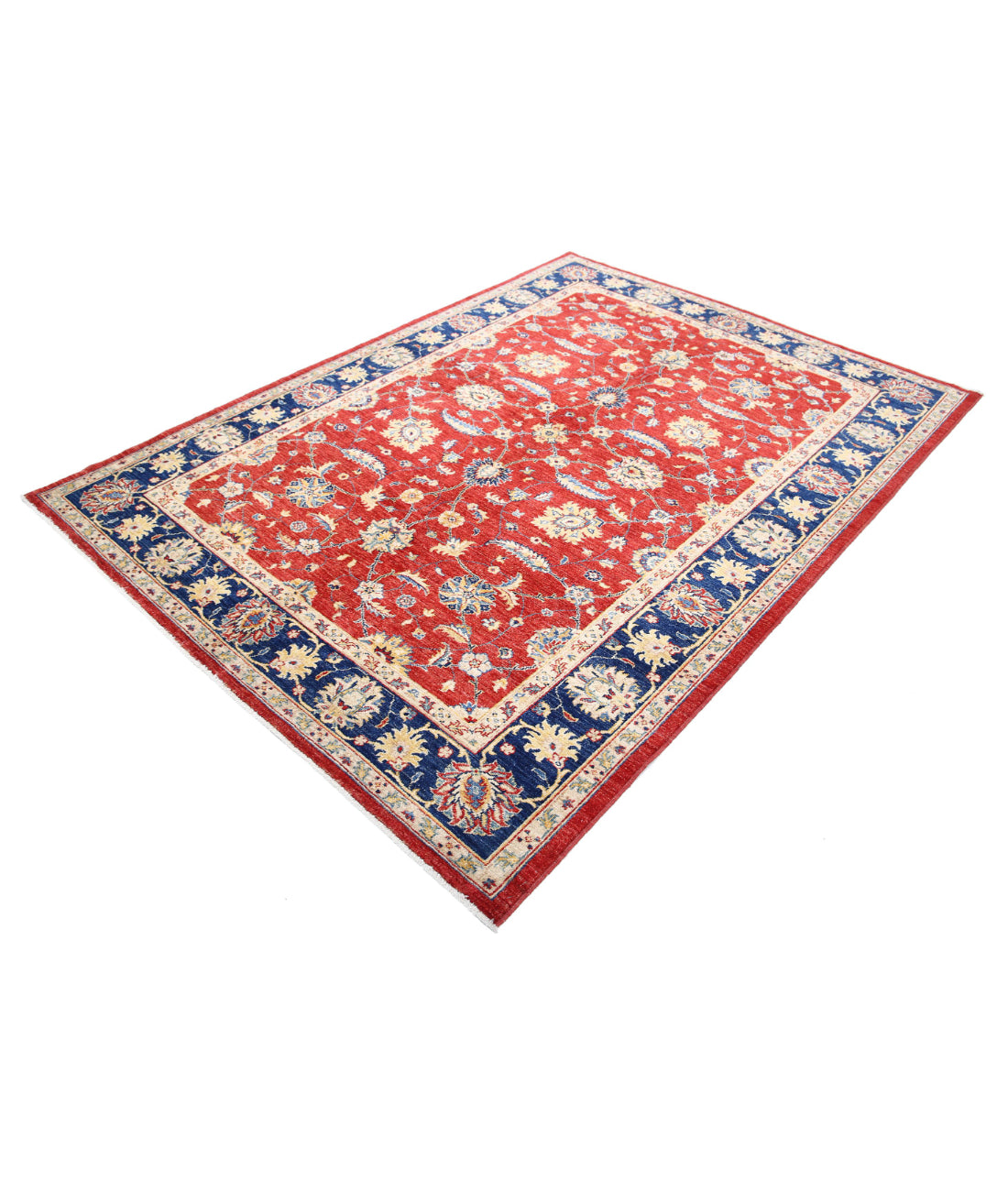 Sultanabad 5'8'' X 7'7'' Hand-Knotted Wool Rug 5'8'' x 7'7'' (170 X 228) / Blue / Red