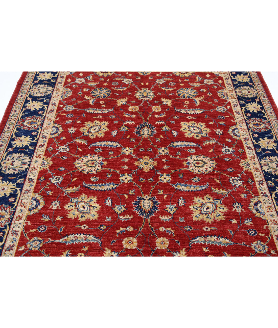 Sultanabad 5'8'' X 7'7'' Hand-Knotted Wool Rug 5'8'' x 7'7'' (170 X 228) / Blue / Red