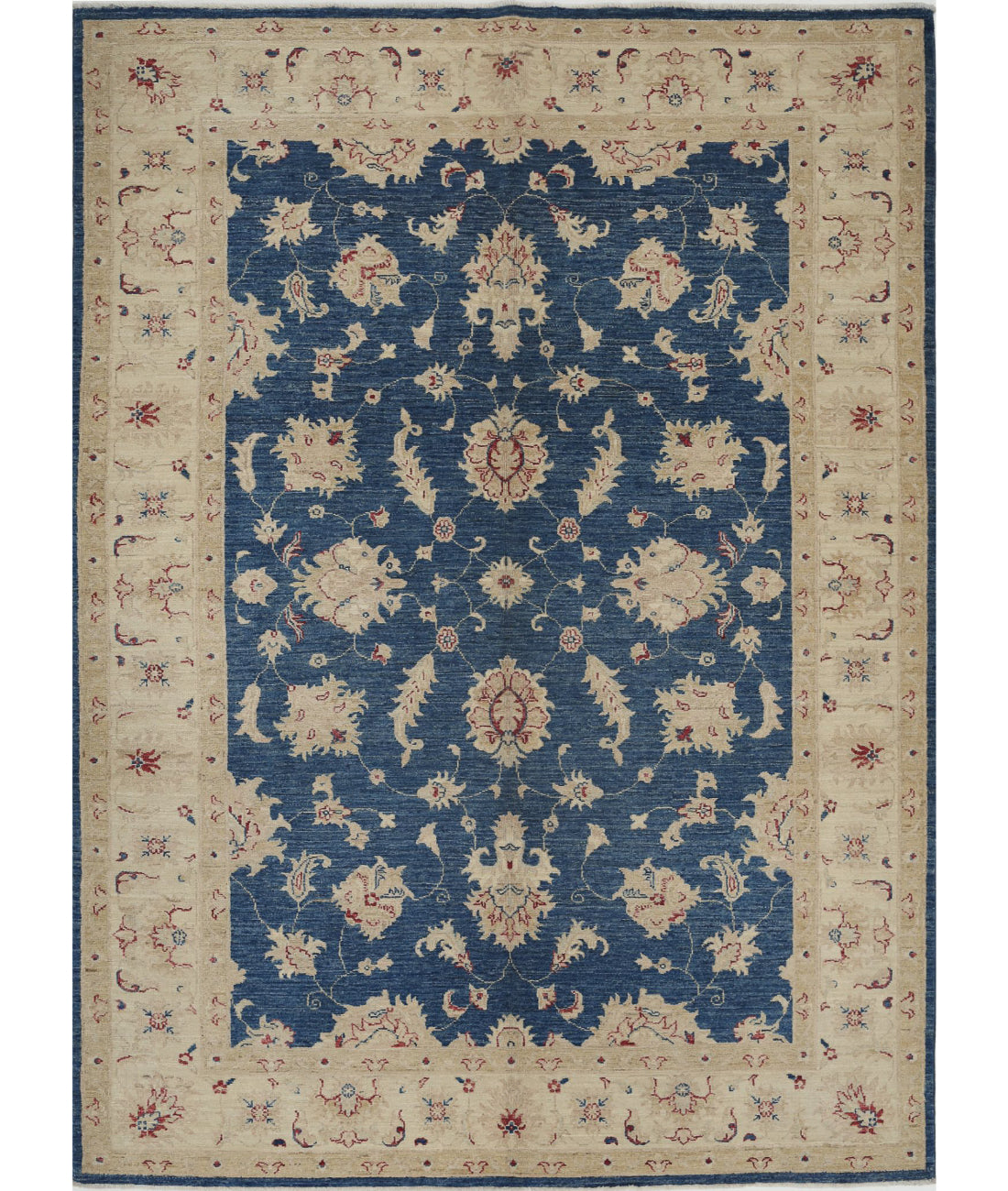 Sultanabad 5'6'' X 7'7'' Hand-Knotted Wool Rug 5'6'' x 7'7'' (165 X 228) / Ivory / Blue