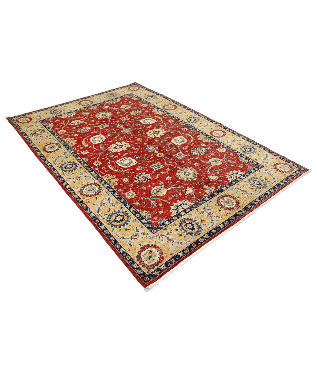 Sultanabad 5'9'' X 8'0'' Hand-Knotted Wool Rug 5'9'' x 8'0'' (173 X 240) / Gold / Red