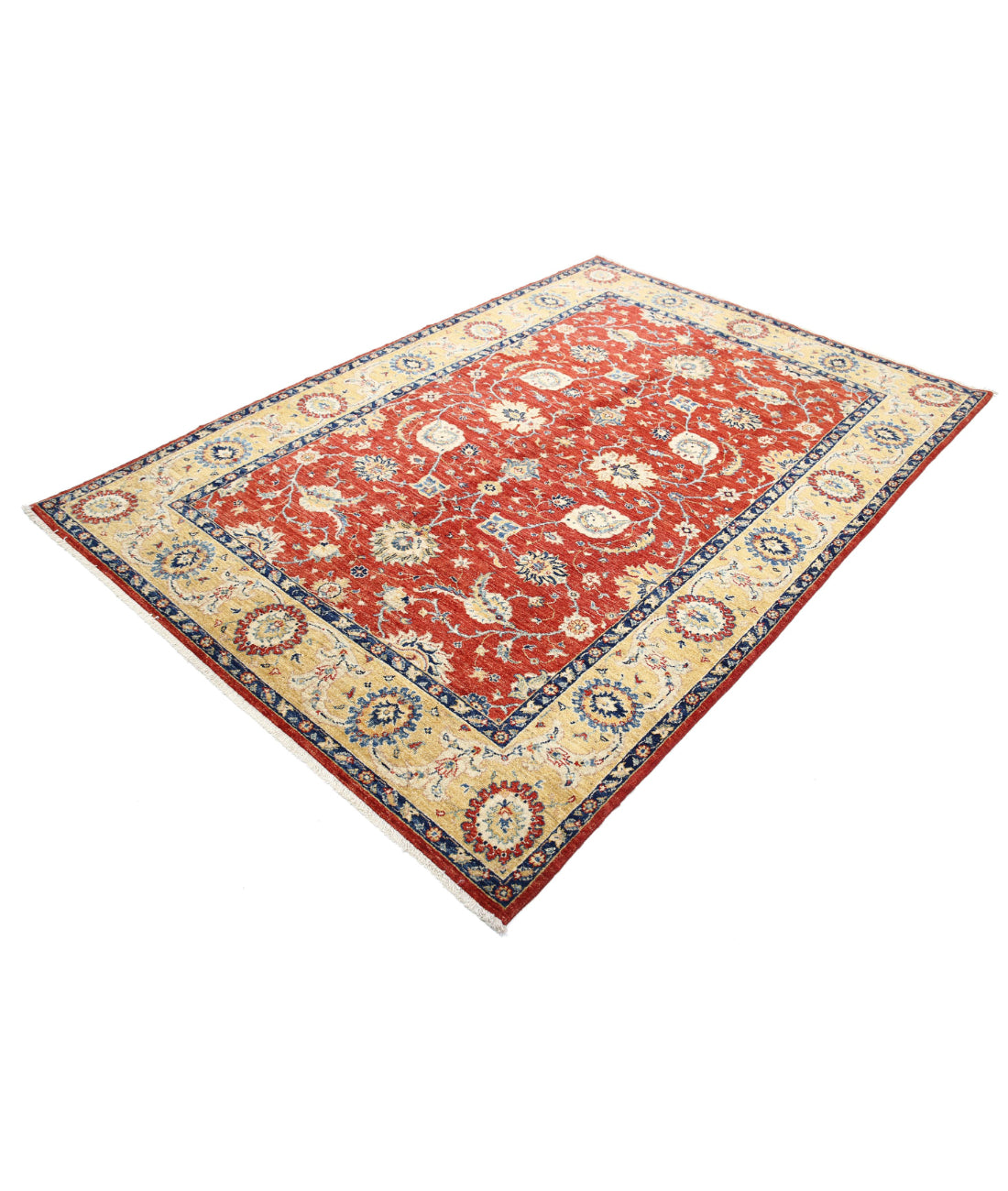 Sultanabad 5'9'' X 8'0'' Hand-Knotted Wool Rug 5'9'' x 8'0'' (173 X 240) / Gold / Red