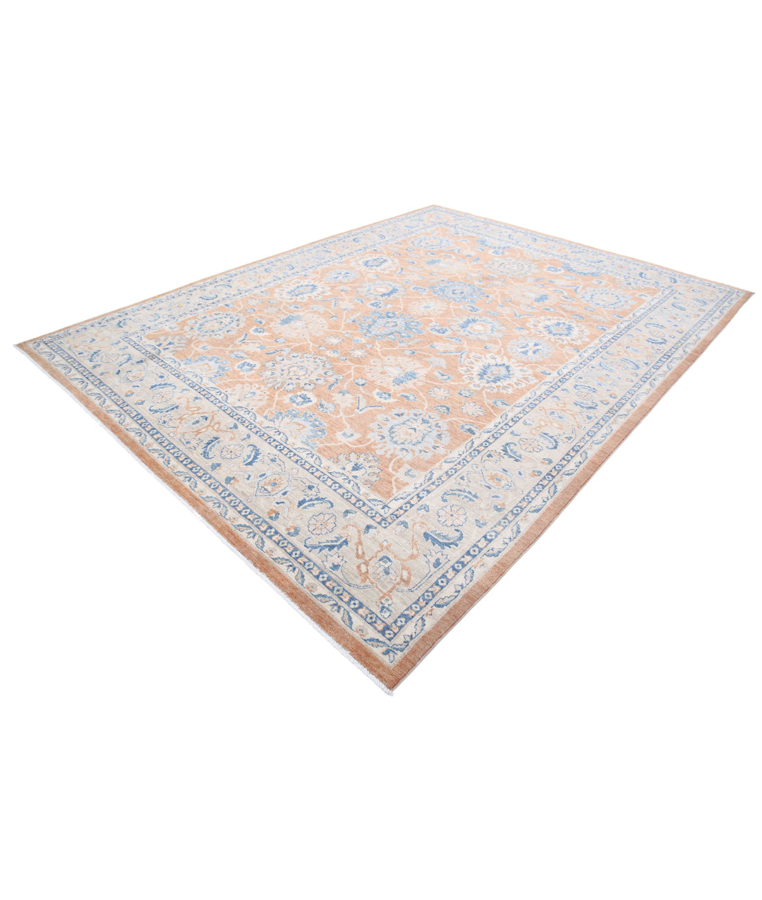 Sultanabad 8'11'' X 11'8'' Hand-Knotted Wool Rug 8'11'' x 11'8'' (268 X 350) / Orange / Beige