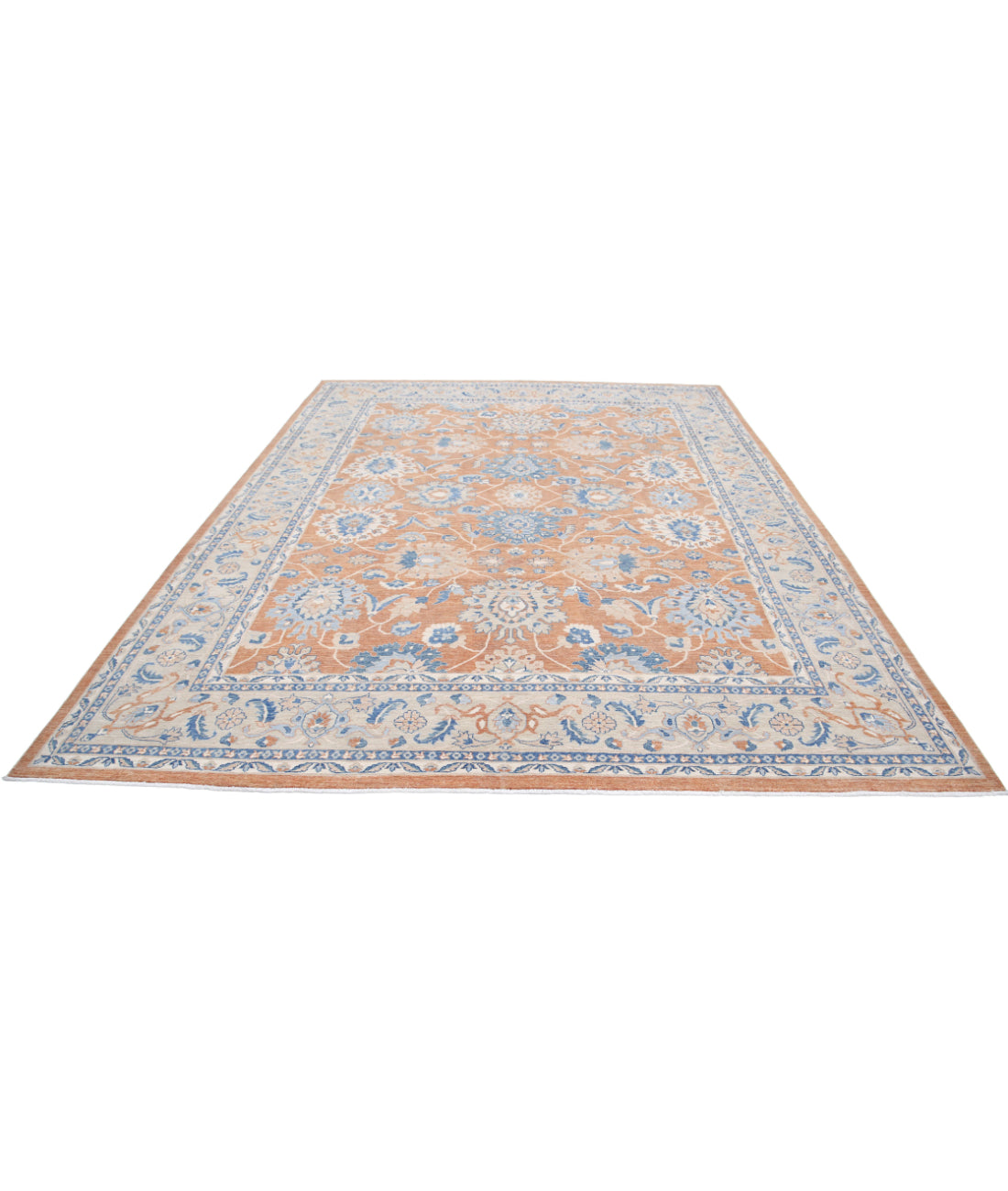 Sultanabad 8'11'' X 11'8'' Hand-Knotted Wool Rug 8'11'' x 11'8'' (268 X 350) / Orange / Beige