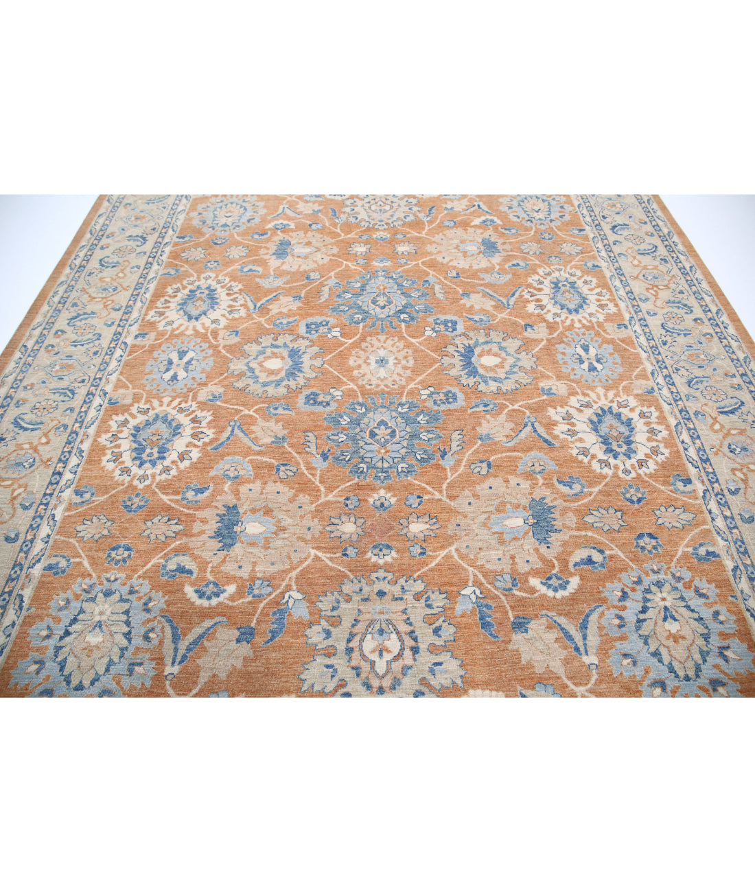 Sultanabad 8'11'' X 11'8'' Hand-Knotted Wool Rug 8'11'' x 11'8'' (268 X 350) / Orange / Beige