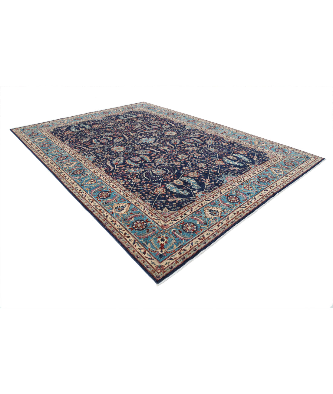 Sultanabad 9'9'' X 13'6'' Hand-Knotted Wool Rug 9'9'' x 13'6'' (293 X 405) / Blue / Teal