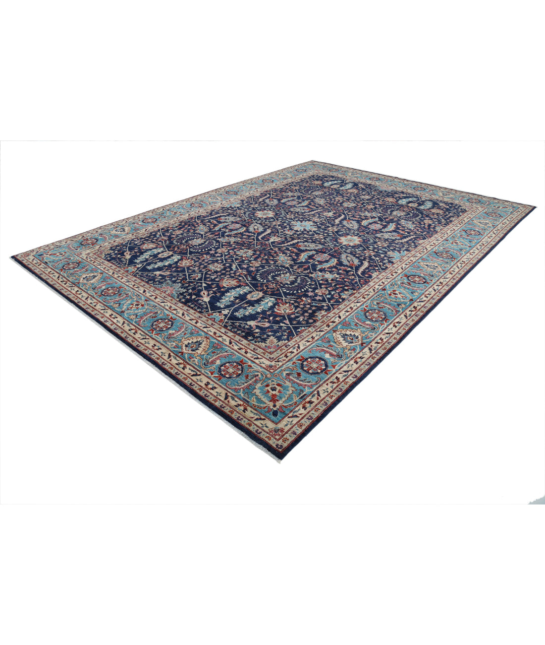 Sultanabad 9'9'' X 13'6'' Hand-Knotted Wool Rug 9'9'' x 13'6'' (293 X 405) / Blue / Teal