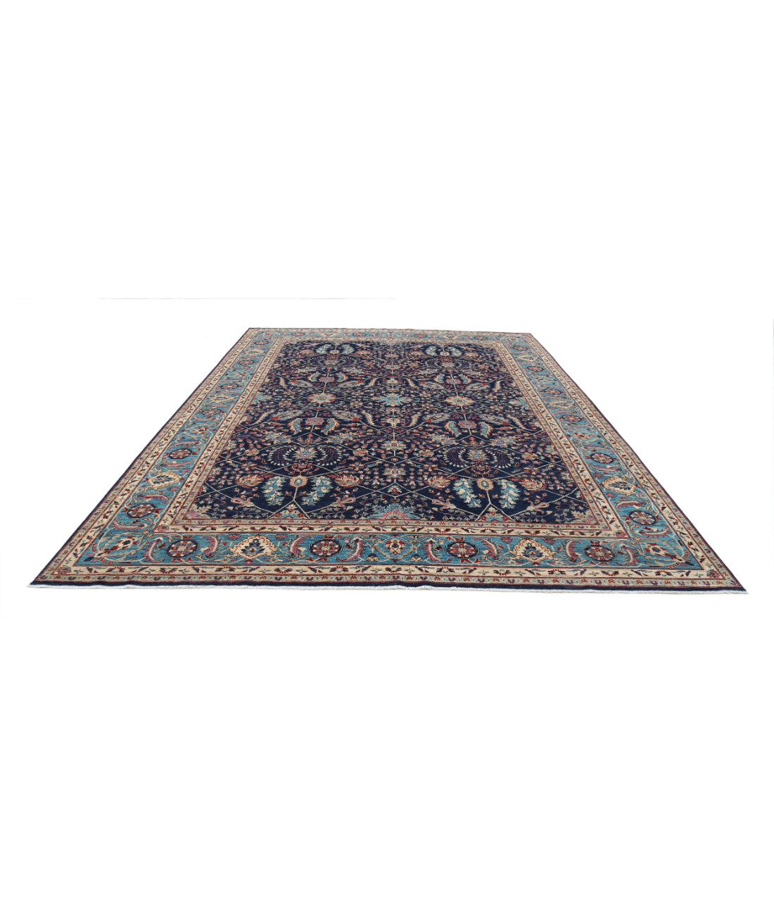 Sultanabad 9'9'' X 13'6'' Hand-Knotted Wool Rug 9'9'' x 13'6'' (293 X 405) / Blue / Teal