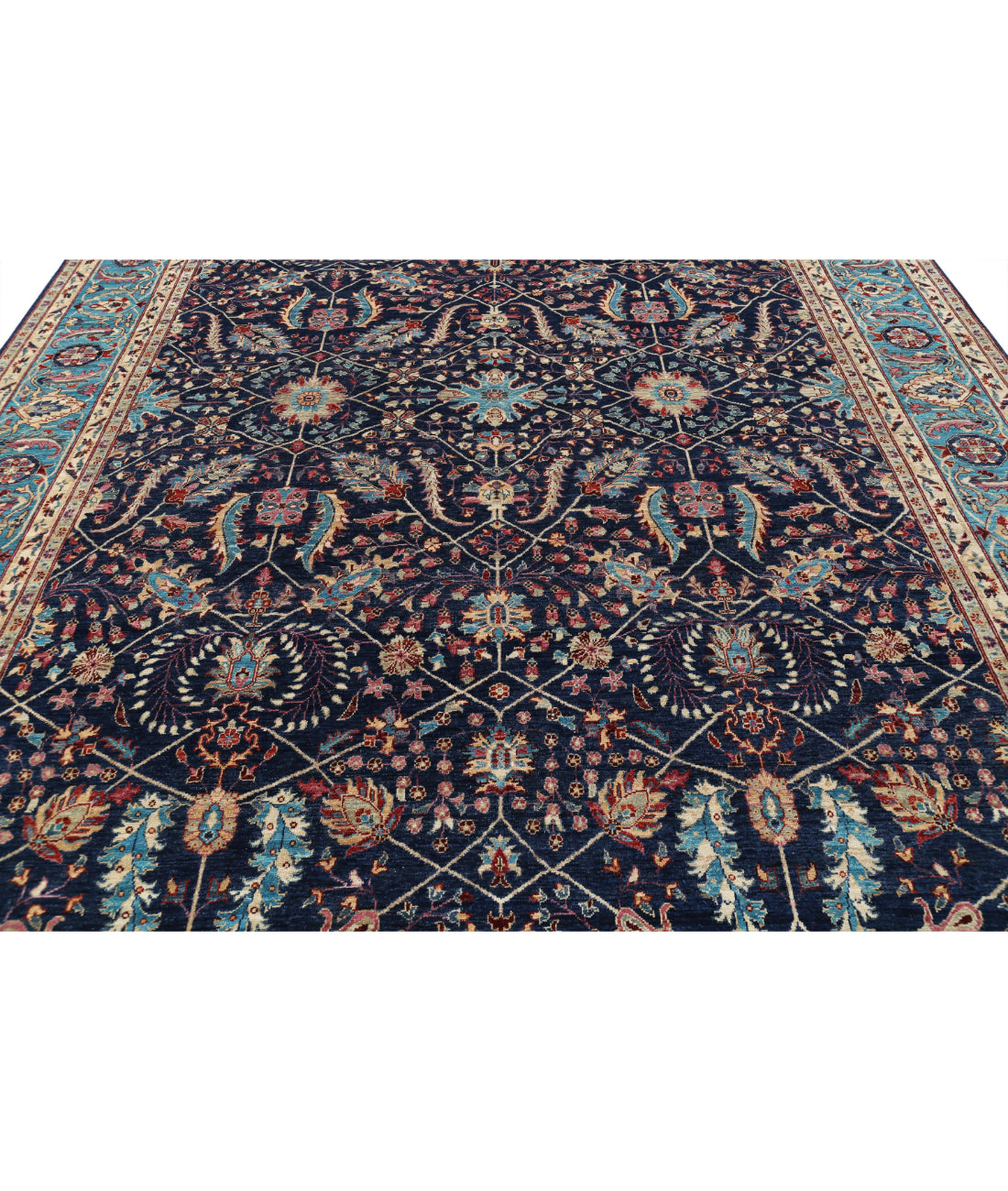 Sultanabad 9'9'' X 13'6'' Hand-Knotted Wool Rug 9'9'' x 13'6'' (293 X 405) / Blue / Teal