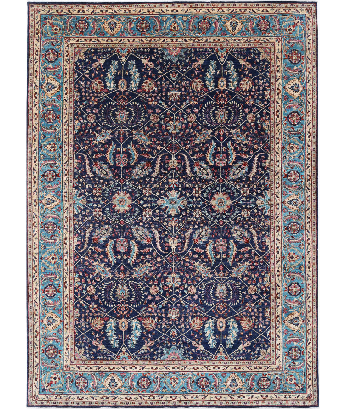 Sultanabad 9'9'' X 13'6'' Hand-Knotted Wool Rug 9'9'' x 13'6'' (293 X 405) / Blue / Teal