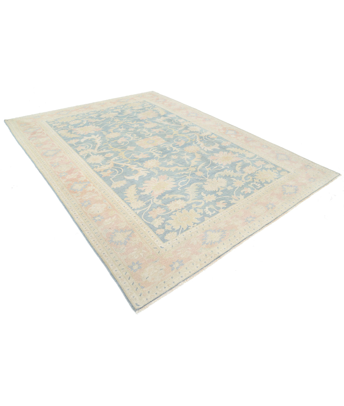 Sultanabad 7'11'' X 10'7'' Hand-Knotted Wool Rug 7'11'' x 10'7'' (238 X 318) / Blue / Pink