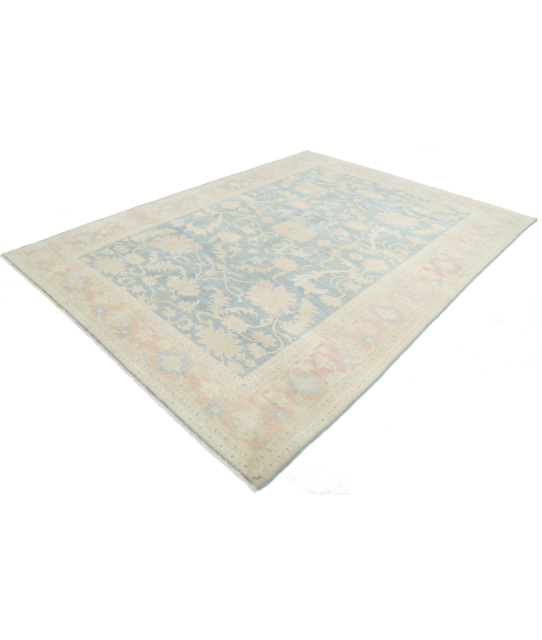 Sultanabad 7'11'' X 10'7'' Hand-Knotted Wool Rug 7'11'' x 10'7'' (238 X 318) / Blue / Pink