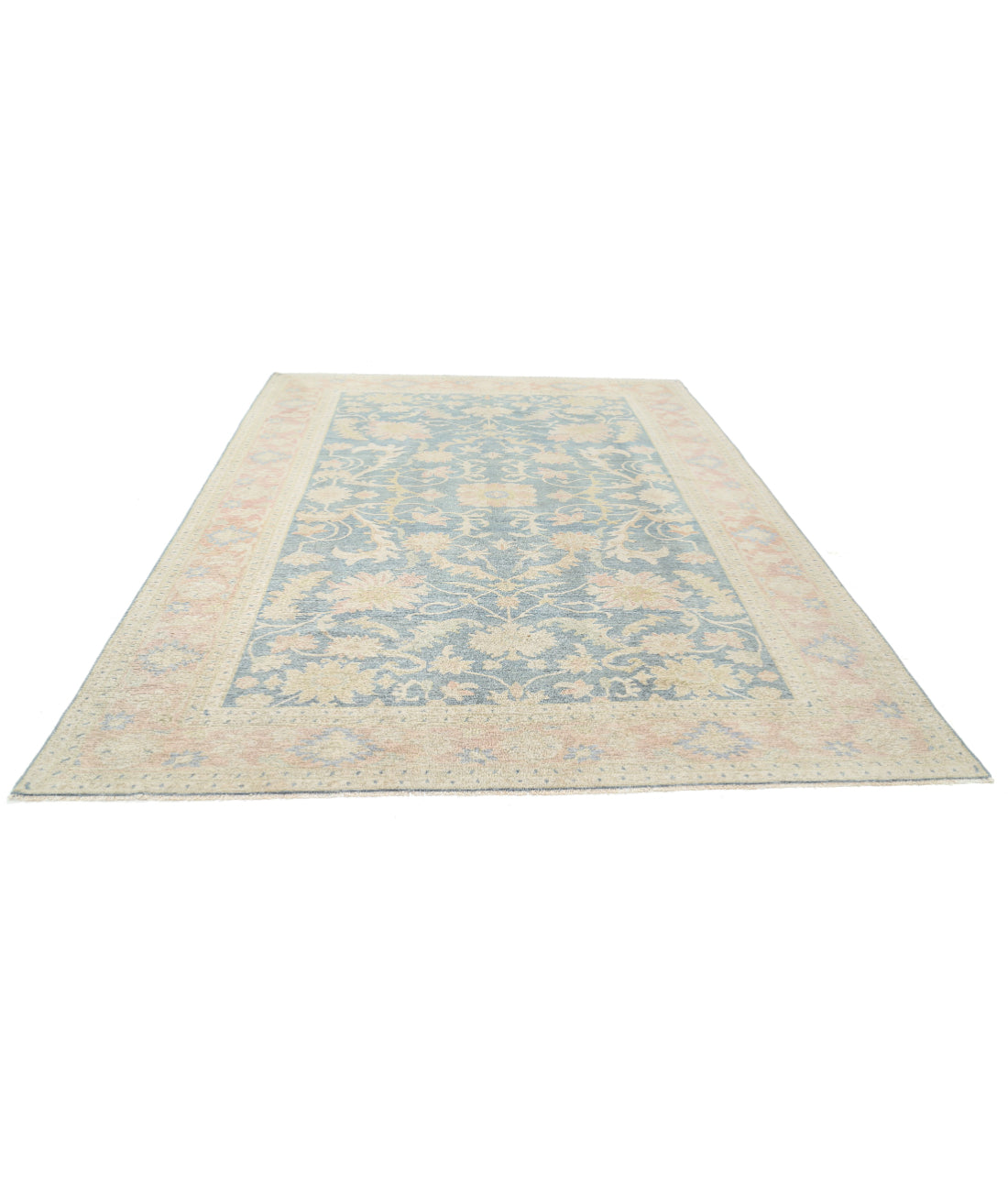 Sultanabad 7'11'' X 10'7'' Hand-Knotted Wool Rug 7'11'' x 10'7'' (238 X 318) / Blue / Pink