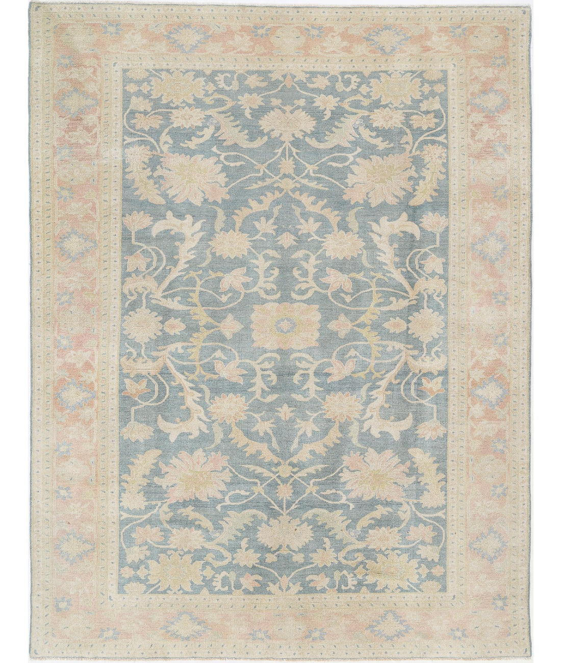 Sultanabad 7'11'' X 10'7'' Hand-Knotted Wool Rug 7'11'' x 10'7'' (238 X 318) / Blue / Pink