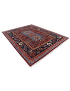 Suzani 8' 2" X 10' 5" Hand-Knotted Wool Rug 8' 2" X 10' 5" (249 X 318) / Red / Blue