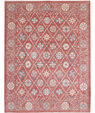 Suzani 9'0'' X 11'6'' Hand-Knotted Wool Rug 9'0'' x 11'6'' (270 X 345) / Red / Ivory