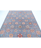 Suzani 6'8'' X 9'3'' Hand-Knotted Wool Rug 6'8'' x 9'3'' (200 X 278) / Blue / Rust