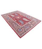 Suzani 6'7'' X 9'9'' Hand-Knotted Wool Rug 6'7'' x 9'9'' (198 X 293) / Red / Brown