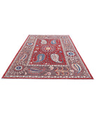 Suzani 6'7'' X 9'9'' Hand-Knotted Wool Rug 6'7'' x 9'9'' (198 X 293) / Red / Brown