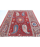 Suzani 6'7'' X 9'9'' Hand-Knotted Wool Rug 6'7'' x 9'9'' (198 X 293) / Red / Brown