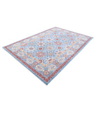 Suzani 6'7'' X 9'8'' Hand-Knotted Wool Rug 6'7'' x 9'8'' (198 X 290) / Blue / Red