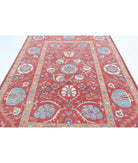 Suzani 6'7'' X 9'10'' Hand-Knotted Wool Rug 6'7'' x 9'10'' (198 X 295) / Red / Rust