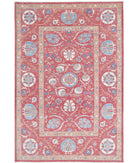 Suzani 6'7'' X 9'10'' Hand-Knotted Wool Rug 6'7'' x 9'10'' (198 X 295) / Red / Rust