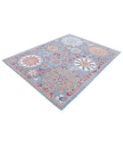 Suzani 5'8'' X 7'9'' Hand-Knotted Wool Rug 5'8'' x 7'9'' (170 X 233) / Teal / Red