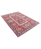 Suzani 5'8'' X 8'0'' Hand-Knotted Wool Rug 5'8'' x 8'0'' (170 X 240) / Red / Ivory