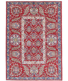 Suzani 5'8'' X 8'0'' Hand-Knotted Wool Rug 5'8'' x 8'0'' (170 X 240) / Red / Ivory