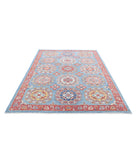 Suzani 6'3'' X 8'8'' Hand-Knotted Wool Rug 6'3'' x 8'8'' (188 X 260) / Blue / Red