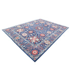 Suzani 8'10'' X 11'10'' Hand-Knotted Wool Rug 8'10'' x 11'10'' (265 X 355) / Blue / Ivory