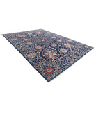 Suzani 9'11'' X 14'1'' Hand-Knotted Wool Rug 9'11'' x 14'1'' (298 X 423) / Blue / Red