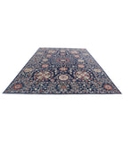 Suzani 9'11'' X 14'1'' Hand-Knotted Wool Rug 9'11'' x 14'1'' (298 X 423) / Blue / Red