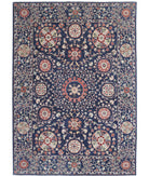 Suzani 9'11'' X 14'1'' Hand-Knotted Wool Rug 9'11'' x 14'1'' (298 X 423) / Blue / Red