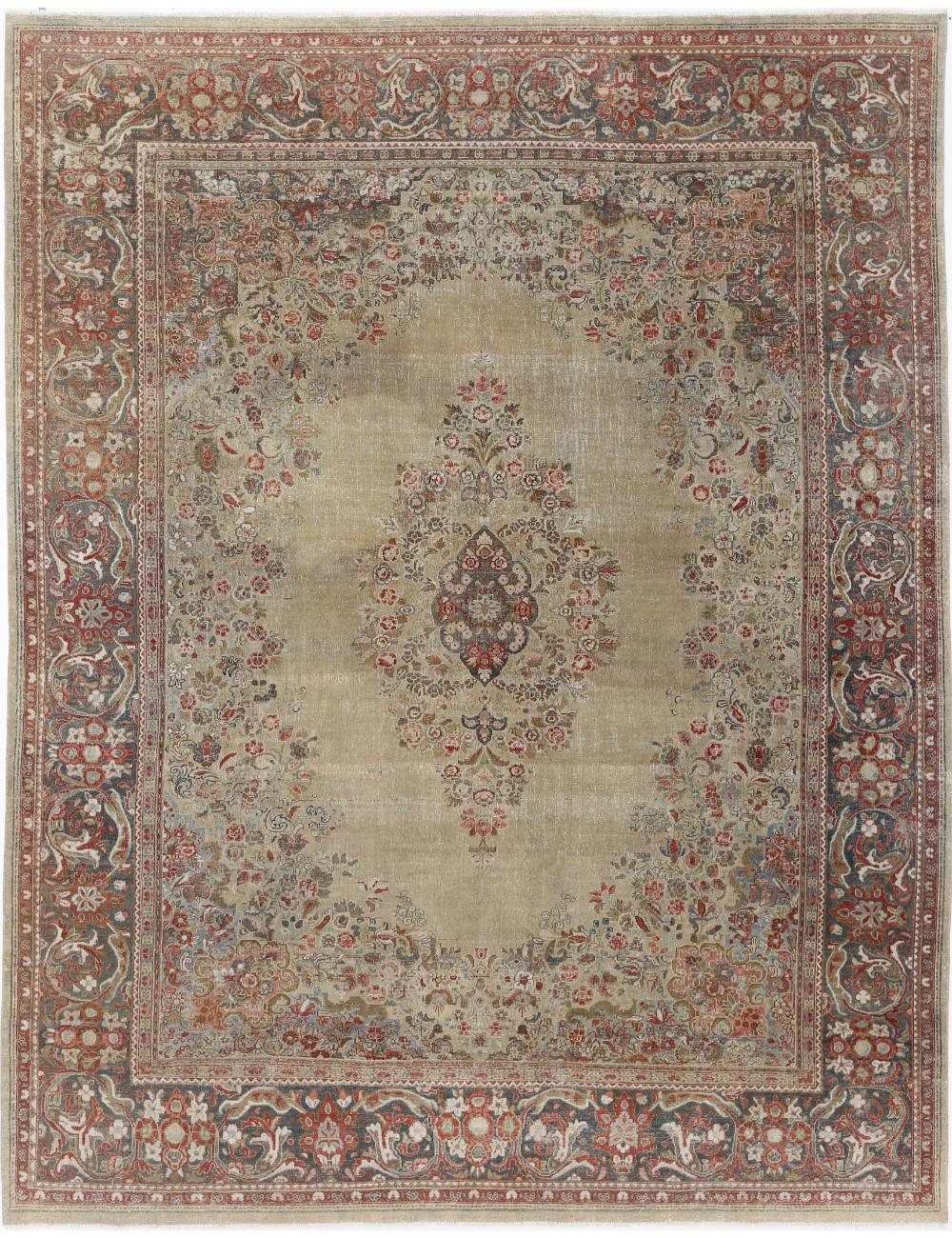 Tabriz 9' 10" X 12' 8" Hand-Knotted Wool Rug 9' 10" X 12' 8" (300 X 386) / Taupe / Grey