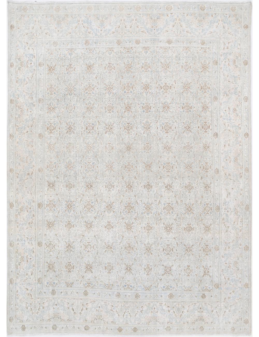 Tabriz 8' 9" X 12' 1" Hand-Knotted Wool Rug 8' 9" X 12' 1" (267 X 368) / Ivory / Blue