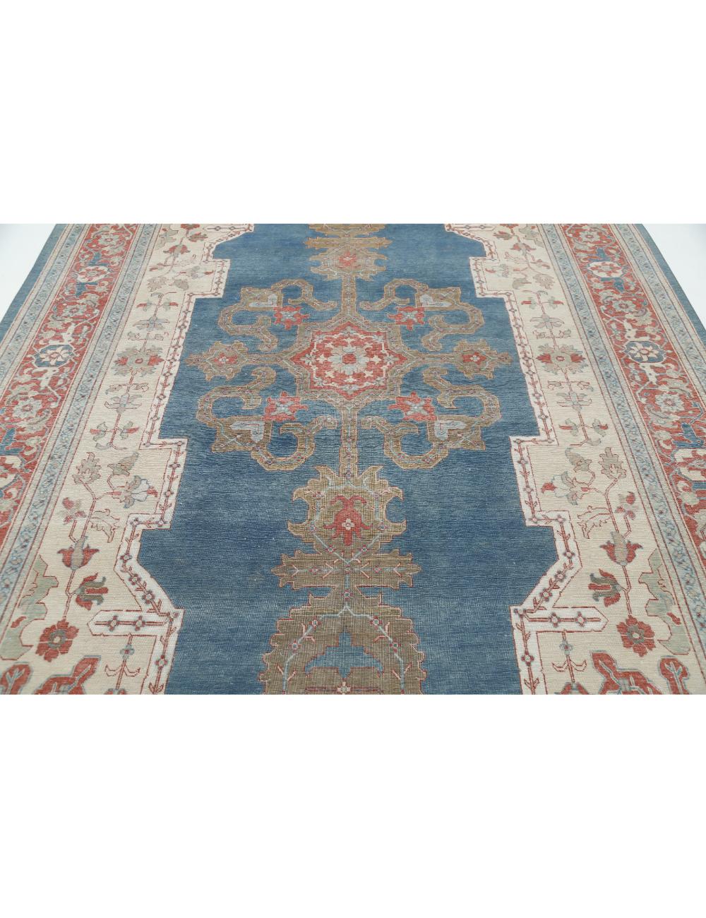 Tabriz 8' 0" X 11' 11" Hand-Knotted Wool Rug 8' 0" X 11' 11" (244 X 363) / Blue / Rust