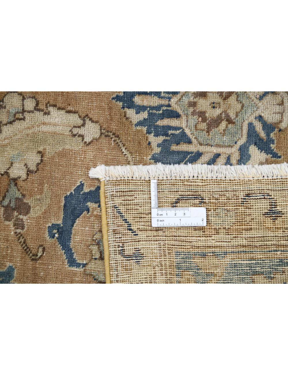 Tabriz 9' 4" X 11' 9" Hand-Knotted Wool Rug 9' 4" X 11' 9" (284 X 358) / Tan / Blue