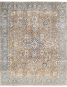 Tabriz 9' 4" X 11' 9" Hand-Knotted Wool Rug 9' 4" X 11' 9" (284 X 358) / Tan / Blue